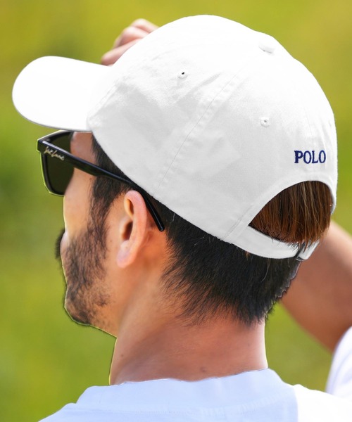 ポロラルフローレン　キャップ新品　グレーxホワイトロゴ POLO R.LAUREN] ラルフローレン キャップ ロゴ フリース グレー