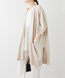 PUAL CE CIN | 7分袖プレーティングロングカーディガン(カーディガン/ボレロ)