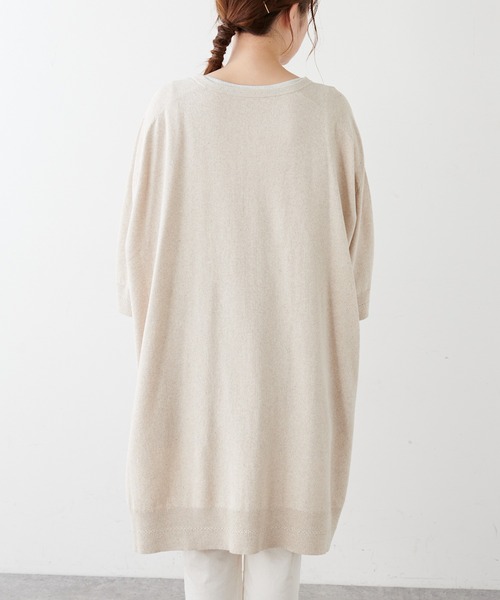 PUAL CE CIN（ピュアルセシン）の「7分袖プレーティングロングカーディガン（カーディガン/ボレロ・レディース・グレー/ベージュ・FREE）」の21枚目の写真