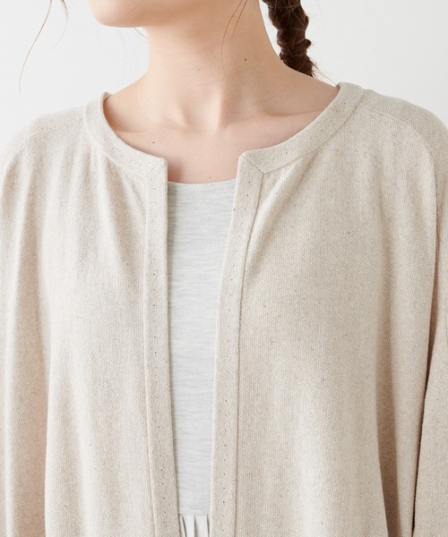 PUAL CE CIN（ピュアルセシン）の「7分袖プレーティングロングカーディガン（カーディガン/ボレロ・レディース・グレー/ベージュ・FREE）」の22枚目の写真