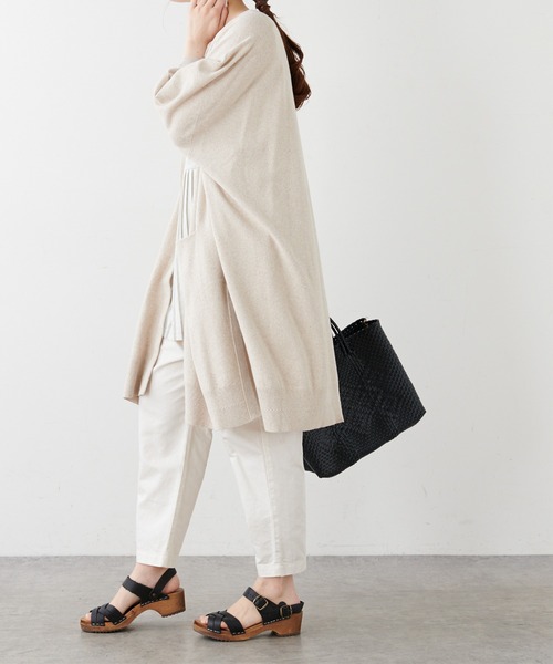 PUAL CE CIN（ピュアルセシン）の「7分袖プレーティングロングカーディガン（カーディガン/ボレロ・レディース・グレー/ベージュ・FREE）」の8枚目の写真