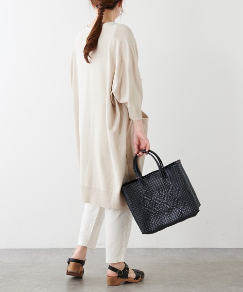 PUAL CE CIN（ピュアルセシン）の「7分袖プレーティングロングカーディガン（カーディガン/ボレロ・レディース・グレー/ベージュ・FREE）」の9枚目の写真