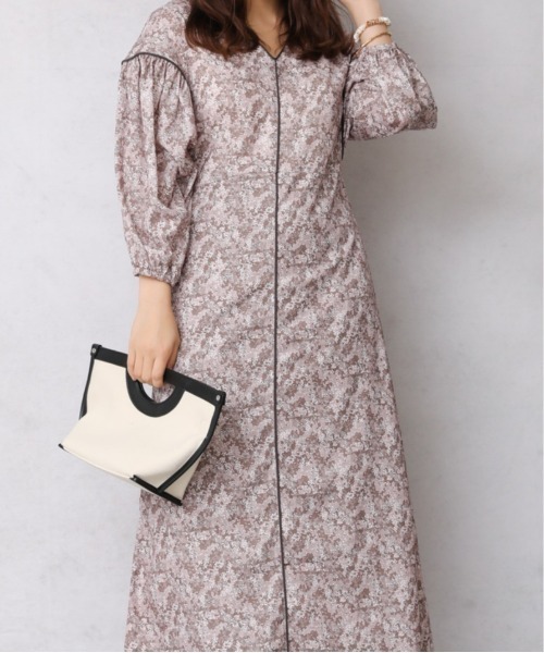 Retro アプレトロ のファッション Ap Zozo限定アイテム セール ワンピース ワンピース Ap パイピングボリューム袖ワンピース