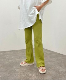 カラーリブフレアパンツ 【ZOZOTOWN限定アイテム】