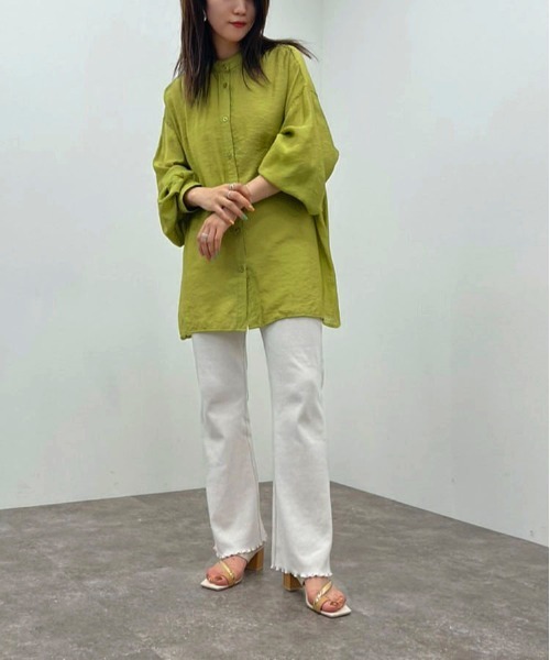 apres jour mignon（アプレジュールミニョン）の「カラーリブフレアパンツ 【ZOZOTOWN限定アイテム】（その他パンツ・レディース・グリーン/アイボリー/ピンク/オレンジ・MEDIUM/SMALL/X-LARGE）」の22枚目の写真