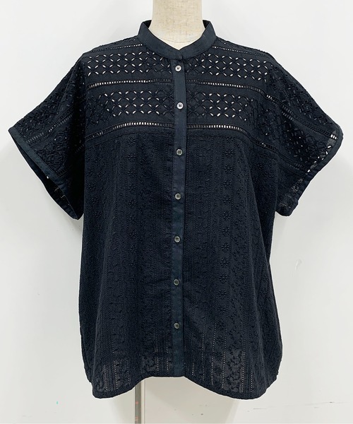 PICCIN(ピッチン)の「ブロイダーレースブラウス(シャツ/ブラウス・レディース・ホワイト/ブラック・M)」の18枚目の写真