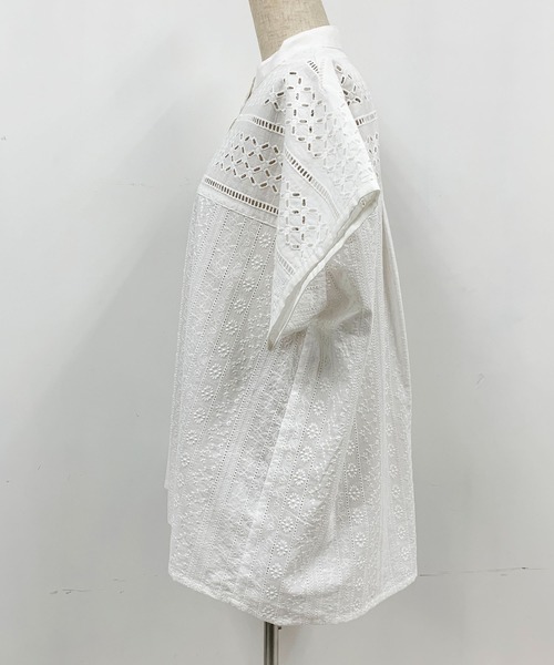 PICCIN(ピッチン)の「ブロイダーレースブラウス(シャツ/ブラウス・レディース・ホワイト/ブラック・M)」の10枚目の写真