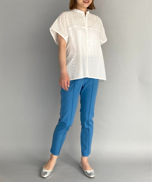 PICCIN(ピッチン)の「ブロイダーレースブラウス(シャツ/ブラウス・レディース・ホワイト/ブラック・M)」の14枚目の写真