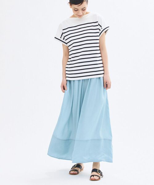 LA MARINE FRANCAISE（マリン フランセーズ）の「ロールアップスリーブPO（Tシャツ/カットソー・レディース・ホワイト/ブラック・F）」の3枚目の写真