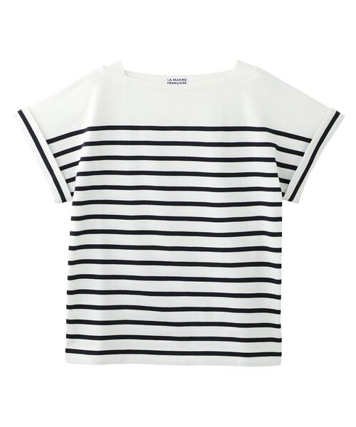 LA MARINE FRANCAISE（マリン フランセーズ）の「ロールアップスリーブPO（Tシャツ/カットソー・レディース・ホワイト/ブラック・F）」の5枚目の写真