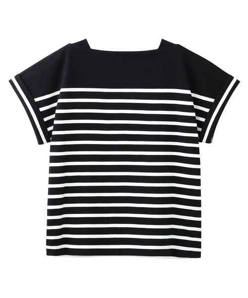 LA MARINE FRANCAISE（マリン フランセーズ）の「ロールアップスリーブPO（Tシャツ/カットソー・レディース・ホワイト/ブラック・F）」の6枚目の写真