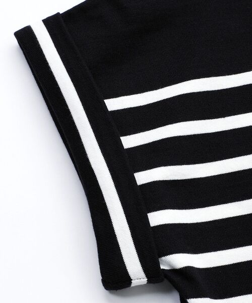 LA MARINE FRANCAISE（マリン フランセーズ）の「ロールアップスリーブPO（Tシャツ/カットソー・レディース・ホワイト/ブラック・F）」の8枚目の写真