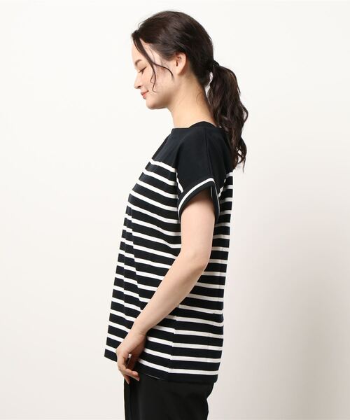 LA MARINE FRANCAISE（マリン フランセーズ）の「ロールアップスリーブPO（Tシャツ/カットソー・レディース・ホワイト/ブラック・F）」の11枚目の写真