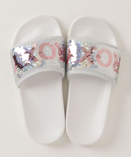 ROXY（ロキシー）の「ROXY/ロキシー MINI SPARKLE SLIPPY シャワーサンダル KSD202700（サンダル・キッズ・ホワイト・18.0cm/22.0cm/20.0cm）」の5枚目の写真