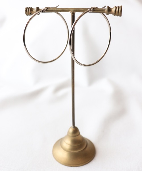 MIXTO(ミスト)の「ステンレス フープピアス(ピアス(両耳用)・レディース・シルバー/ゴールド・ONE SIZE)」の7枚目の写真