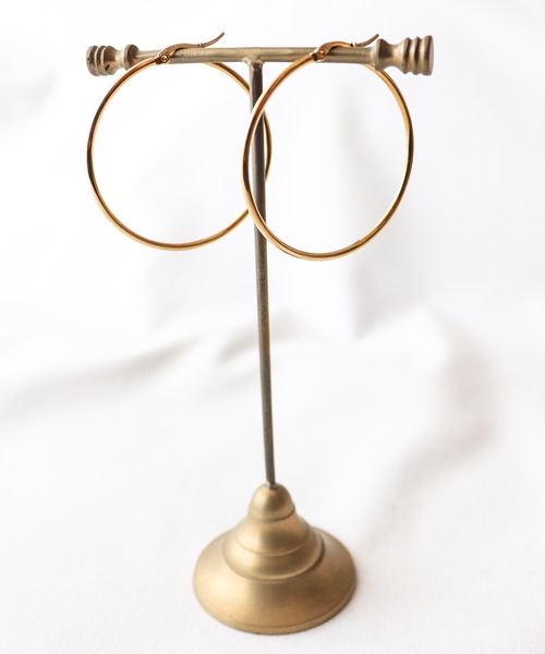 MIXTO(ミスト)の「ステンレス フープピアス(ピアス(両耳用)・レディース・シルバー/ゴールド・ONE SIZE)」の10枚目の写真