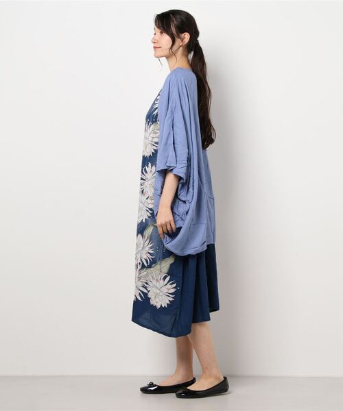 カヤ(カヤ)の「【カヤ】月下美人ワンピース&UV羽織セット(ワンピース・レディース・グリーン系その他/ネイビー/パープル系その他/キナリ・FREE)」の5枚目の写真