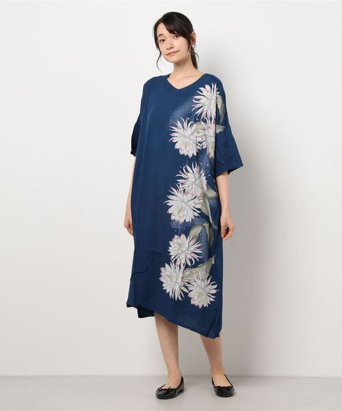 カヤ(カヤ)の「【カヤ】月下美人ワンピース&UV羽織セット(ワンピース・レディース・グリーン系その他/ネイビー/パープル系その他/キナリ・FREE)」の7枚目の写真