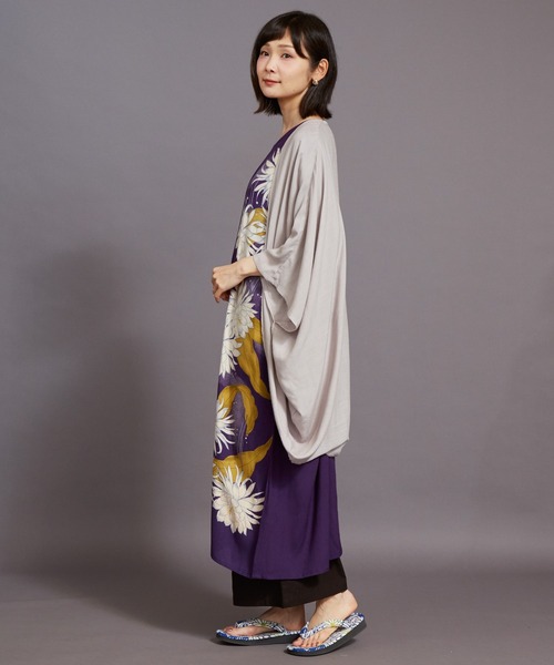 カヤ(カヤ)の「【カヤ】月下美人ワンピース&UV羽織セット(ワンピース・レディース・グリーン系その他/ネイビー/パープル系その他/キナリ・FREE)」の9枚目の写真