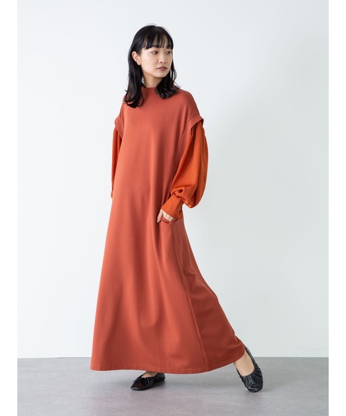 armonia（アルモニーア）の「armonia・ボリューム袖リラックスワンピース（ワンピース・レディース・マスタード/ブラック/テラコッタ・FREE）」の21枚目の写真