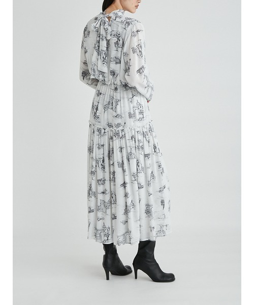 Mila Owen（ミラオーウェン）の「バックボウタイブラウジングワンピース（ワンピース・レディース・ピンク/ドット/ホワイト・0/1）」の7枚目の写真