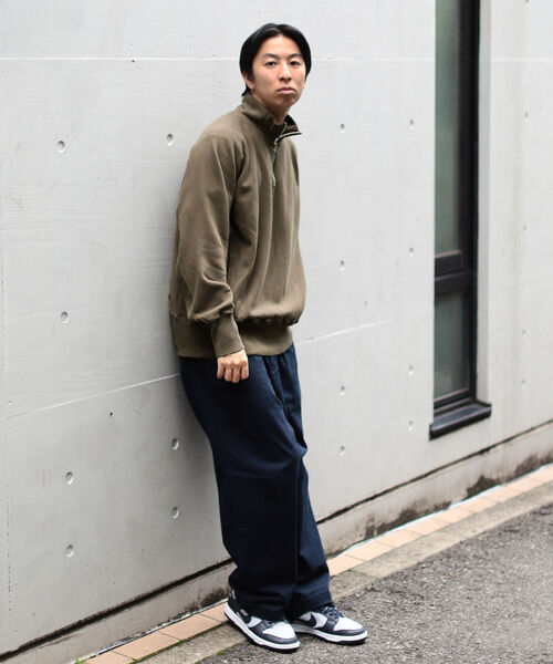 scair（スケアー）の「scair / Hard Twist Half Zip スウェット（スウェット・メンズ・オリーブ/ブラック・2/3/4）」の4枚目の写真