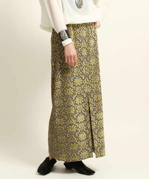 Ray BEAMS（レイビームス）の「Ray BEAMS / パイル ジャカード ロング タイト スカート（スカート・レディース・イエロー/ブルー・1/0）」の19枚目の写真