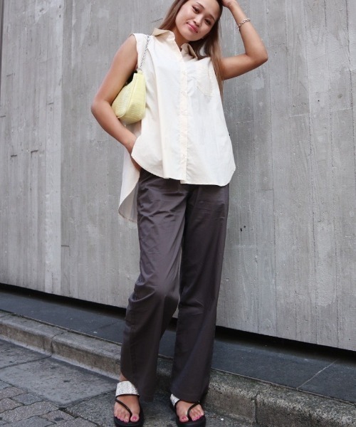 FIG&VIPER（フィグアンドバイパー）の「コットンワイドPT（その他パンツ・レディース・ピンク/グリーン/ダークグレー・FREE）」の12枚目の写真