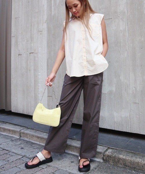 FIG&VIPER（フィグアンドバイパー）の「コットンワイドPT（その他パンツ・レディース・ピンク/グリーン/ダークグレー・FREE）」の11枚目の写真