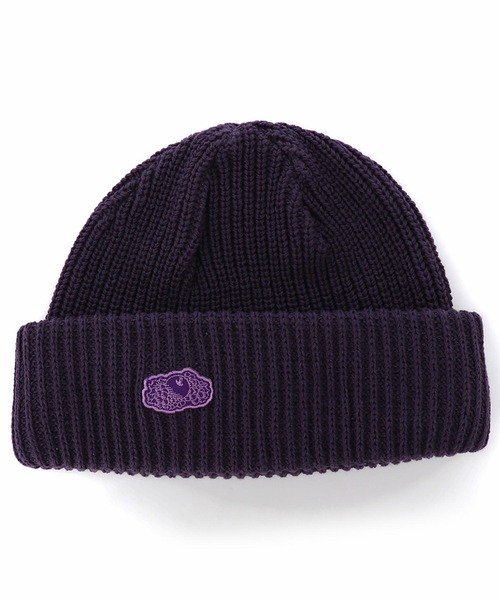 FRUIT OF THE LOOM（フルーツオブザルーム）の「FRUIT OF THE LOOM　2WAY FRUITワッペン KNIT CAP（ニットキャップ/ビーニー・メンズ・パープル/レッド/ブラック・FREE）」の3枚目の写真