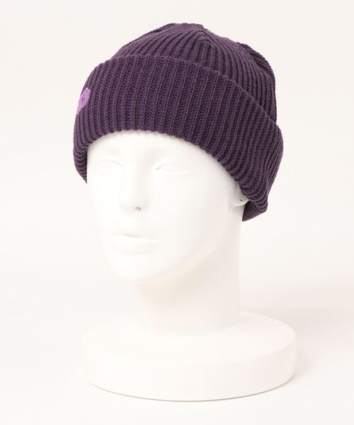 FRUIT OF THE LOOM（フルーツオブザルーム）の「FRUIT OF THE LOOM　2WAY FRUITワッペン KNIT CAP（ニットキャップ/ビーニー・メンズ・パープル/レッド/ブラック・FREE）」の5枚目の写真