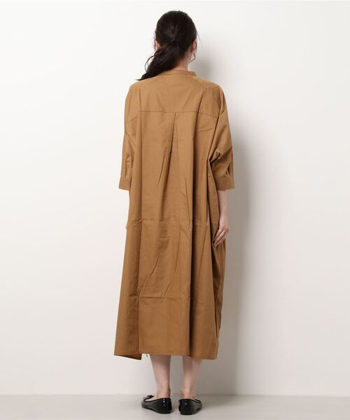 zootie（ズーティー）の「プレーンシャツ [ラグランスリーブ ワンピース]（シャツワンピース・レディース・ネイビー/ダークオリーブ/キャメル・フリー）」の14枚目の写真