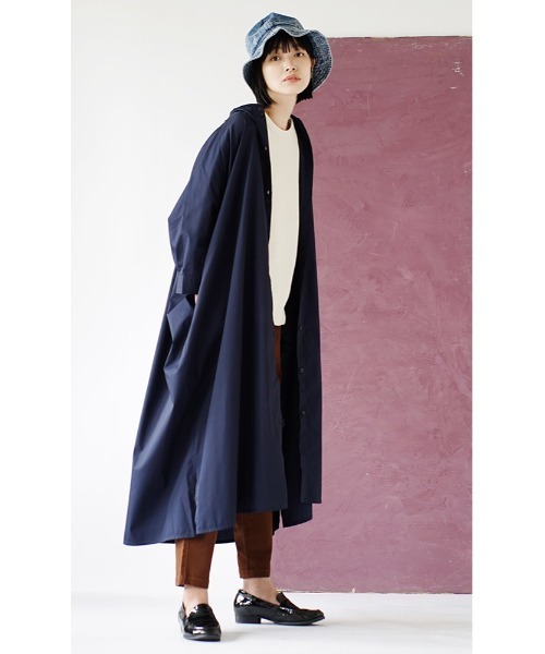 zootie（ズーティー）の「プレーンシャツ [ラグランスリーブ ワンピース]（シャツワンピース・レディース・ネイビー/ダークオリーブ/キャメル・フリー）」の12枚目の写真