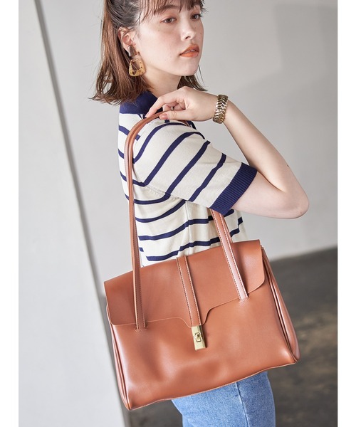 Cookie Chocolate（クッキーチョコレート）の「ベーシックシンプルバッグ（ショルダーバッグ・レディース・ブラック/ブラウン・FREE）」の2枚目の写真