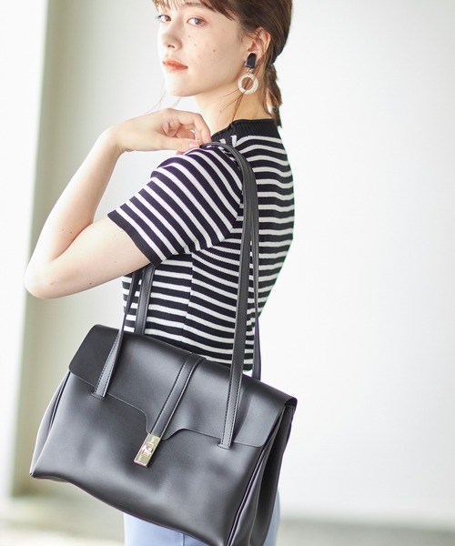 Cookie Chocolate（クッキーチョコレート）の「ベーシックシンプルバッグ（ショルダーバッグ・レディース・ブラック/ブラウン・FREE）」の3枚目の写真