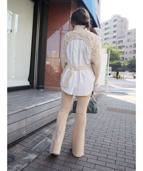 EVRIS(エヴリス)の「サイドベンツフレアレギンス(その他パンツ・レディース・グリーン/アイボリー/ブラック・FREE)」の6枚目の写真