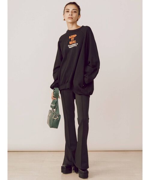 EVRIS(エヴリス)の「サイドベンツフレアレギンス(その他パンツ・レディース・グリーン/アイボリー/ブラック・FREE)」の10枚目の写真