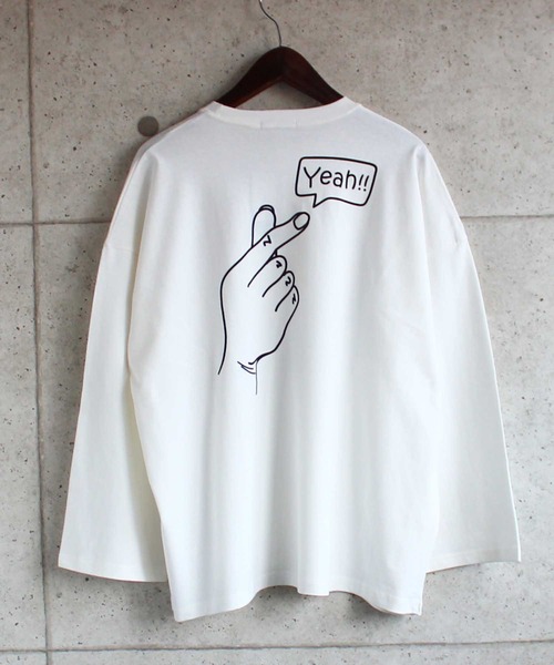 SHISKY(シスキー)の「ビッグシルエットロゴプリント9分袖カットソー(Tシャツ/カットソー・メンズ・ベージュ/オフホワイト/ミント/モカ/杢グレー/チャコール/ホワイト系/ベージュ系/グリーン系・M/L/XL)」の10枚目の写真