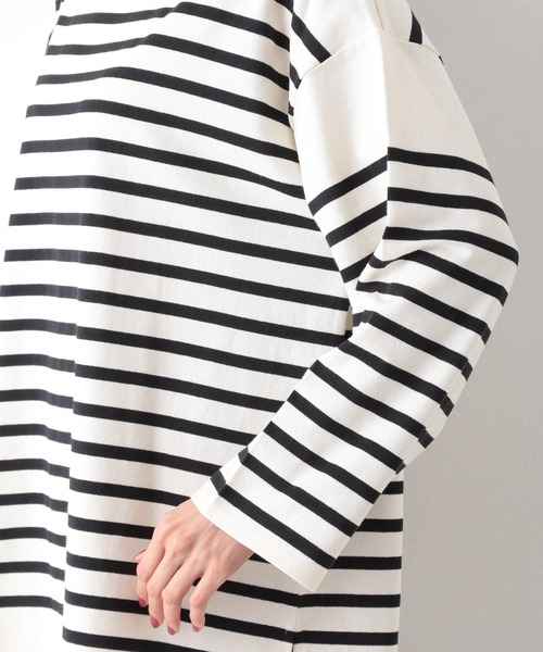 GLOBAL WORK（グローバルワーク）の「チュニックバスクボーダー/957058（Tシャツ/カットソー・レディース・ブラック/ネイビー/レッド・FREE）」の10枚目の写真