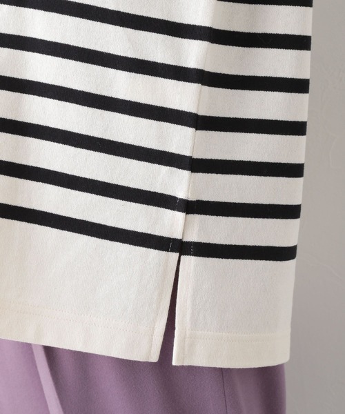 GLOBAL WORK（グローバルワーク）の「チュニックバスクボーダー/957058（Tシャツ/カットソー・レディース・ブラック/ネイビー/レッド・FREE）」の8枚目の写真