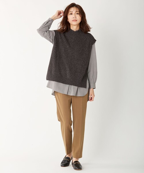 J.PRESS（ジェイプレス）の「【洗える】キュプラスパンツイルⅡ ブラウス（シャツ/ブラウス・レディース・ネイビー系3/ブラック系3・11/9）」の7枚目の写真