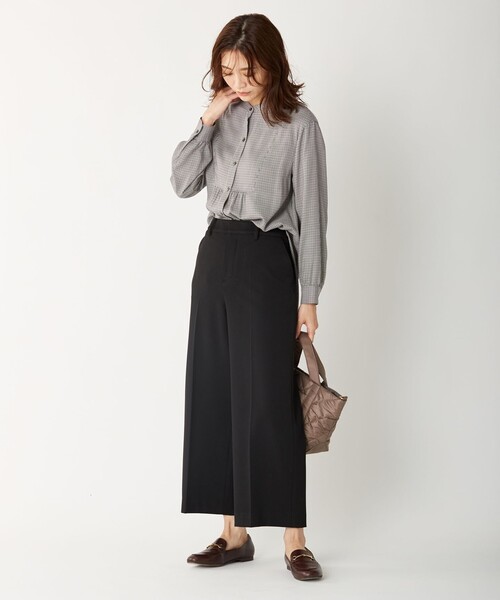 J.PRESS（ジェイプレス）の「【洗える】キュプラスパンツイルⅡ ブラウス（シャツ/ブラウス・レディース・ネイビー系3/ブラック系3・11/9）」の11枚目の写真