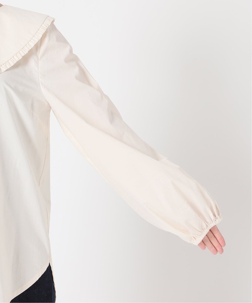 SLOBE IENA(スローブイエナ)の「【JUST FEMALE/ジャストフィーメール】コットンブラウス【手洗い可】◆(シャツ/ブラウス・レディース・ナチュラル/ブルー・FREE)」の4枚目の写真