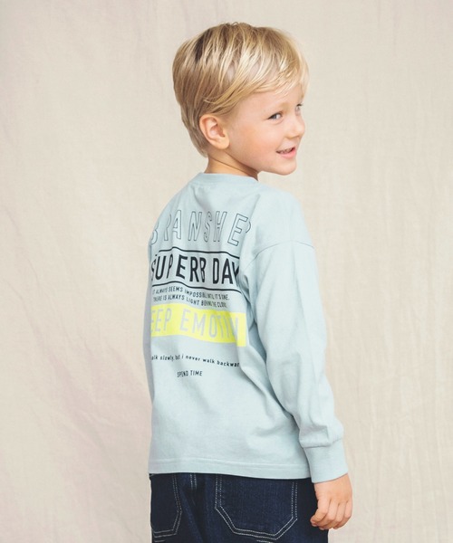 BRANSHES（ブランシェス）の「グラフィック長袖Tシャツ（Tシャツ/カットソー・キッズ・ブルーグレー/ブラック/アイボリー/チャコールグレー/ピンクベージュ/オフホワイト・130cm/150cm/120cm/110cm/140cm/100cm）」の8枚目の写真