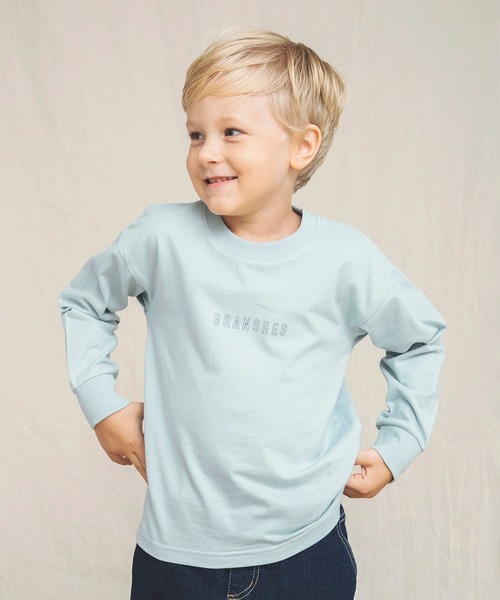 BRANSHES（ブランシェス）の「グラフィック長袖Tシャツ（Tシャツ/カットソー・キッズ・ブルーグレー/ブラック/アイボリー/チャコールグレー/ピンクベージュ/オフホワイト・130cm/150cm/120cm/110cm/140cm/100cm）」の11枚目の写真