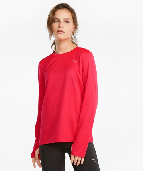 PUMA（プーマ）の「PUMA プーマ ランニング 長袖 Tシャツ ウィメンズ（Tシャツ/カットソー・レディース・ピンク系その他/ブラック・SMALL/MEDIUM/LARGE/X-LARGE）」の2枚目の写真