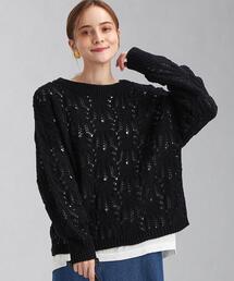 green label relaxing | スカシアミ プルオーバー ニット(ニット/セーター)