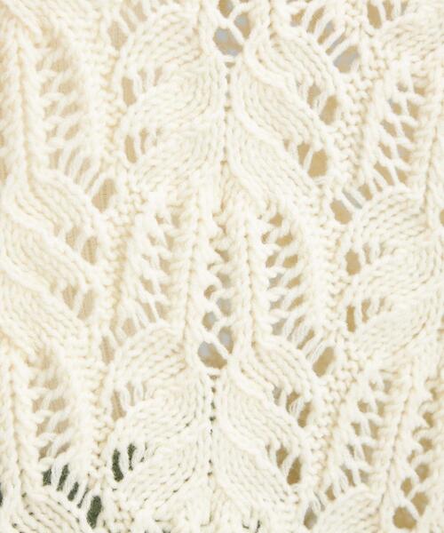 green label relaxing（グリーンレーベルリラクシング）の「スカシアミ プルオーバー ニット（ニット/セーター・レディース・コバルトブルー/オフホワイト/ブラック・FREE）」の10枚目の写真