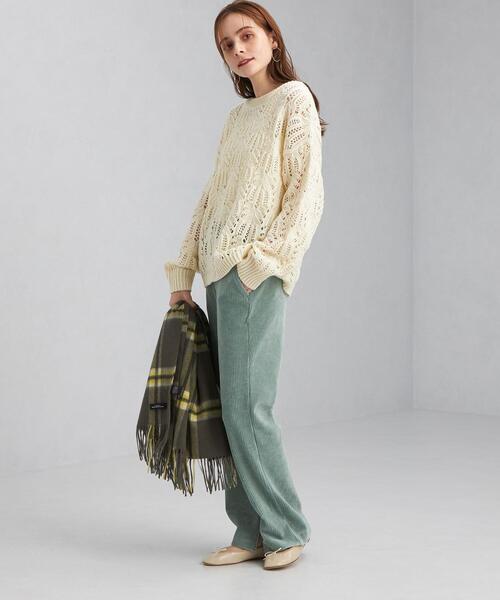 green label relaxing（グリーンレーベルリラクシング）の「スカシアミ プルオーバー ニット（ニット/セーター・レディース・コバルトブルー/オフホワイト/ブラック・FREE）」の11枚目の写真