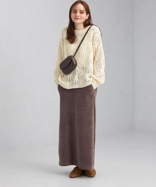 green label relaxing（グリーンレーベルリラクシング）の「スカシアミ プルオーバー ニット（ニット/セーター・レディース・コバルトブルー/オフホワイト/ブラック・FREE）」の12枚目の写真